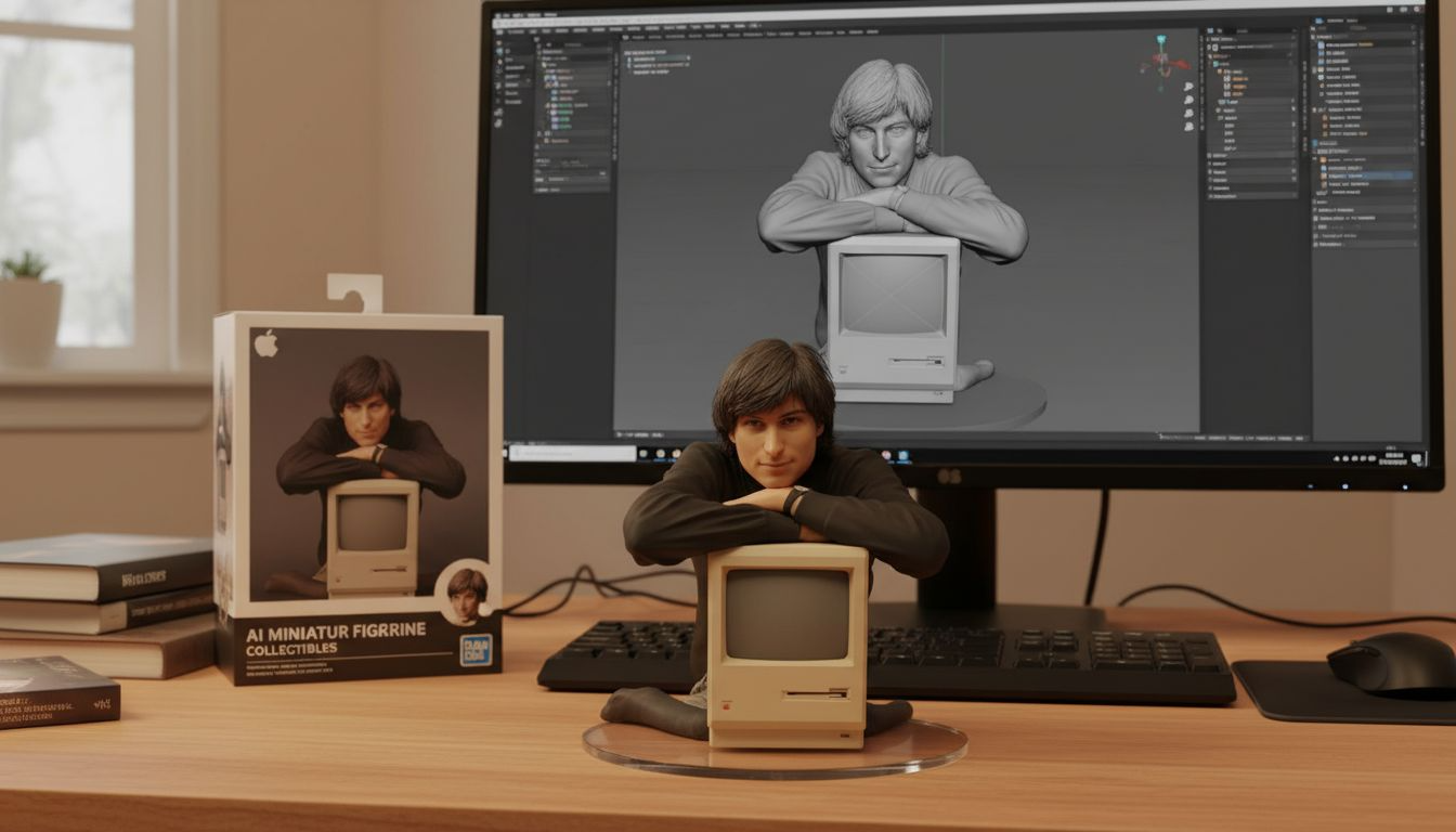 Steve Jobs miniature collectible figure created with nano-banana